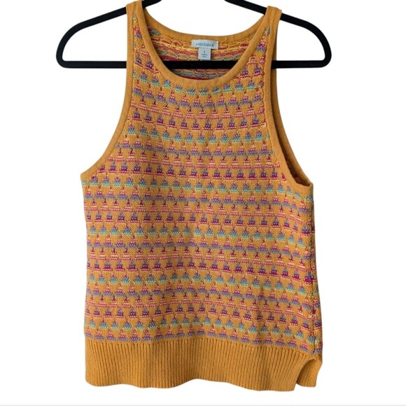Sundance Kitte Sweater Tank Geometric 70s Boho Multicolor Pattern Size Small - Picture 1 of 6